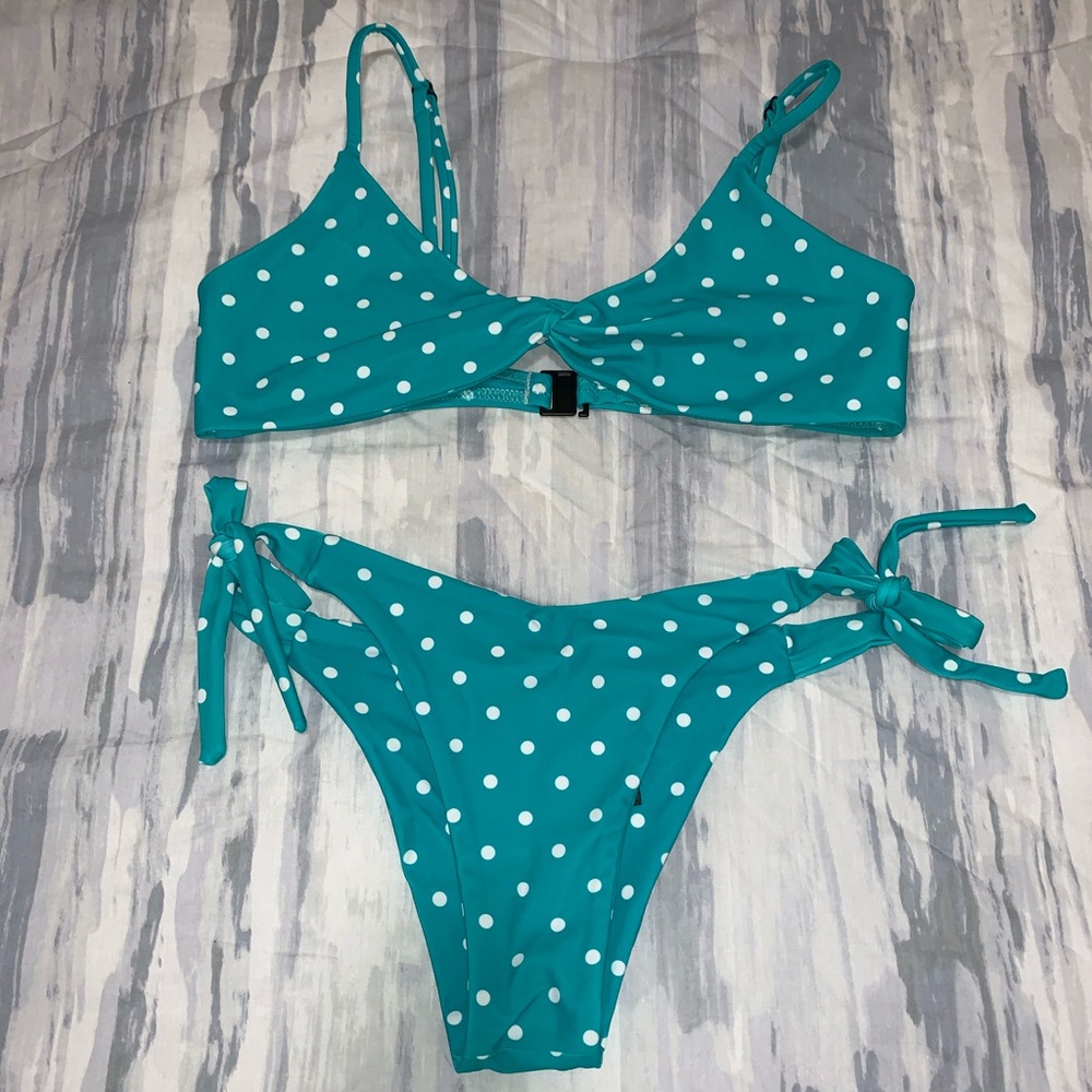 Blackbough Swim Blue Polka bikini
